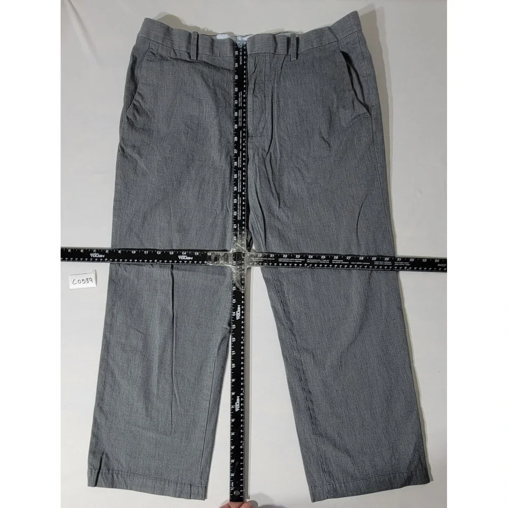 Banana Republic Modern Fit Grey Linen Dress Pants Mens 35x32 Heathered Trousers